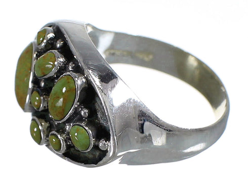 Southwest Silver Turquoise Ring Size 6-1/2 YX84542